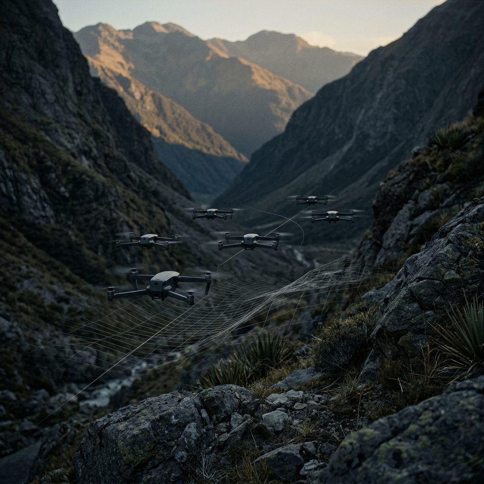 Taiga terrain-referenced navigation aerial view